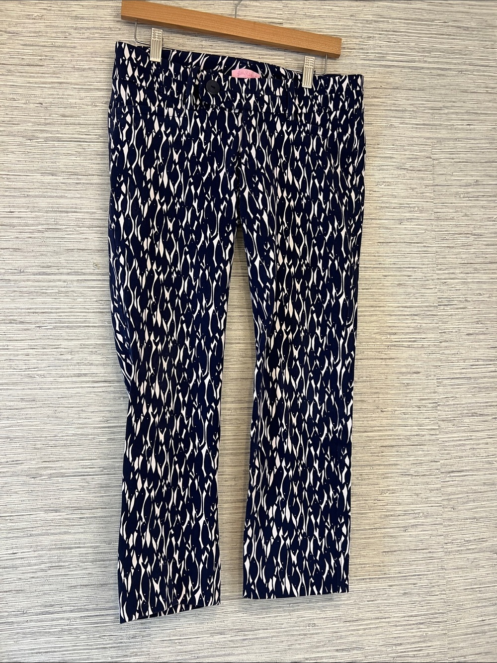 Lilly Pulitzer Navy & White Ankle Cropped Pants